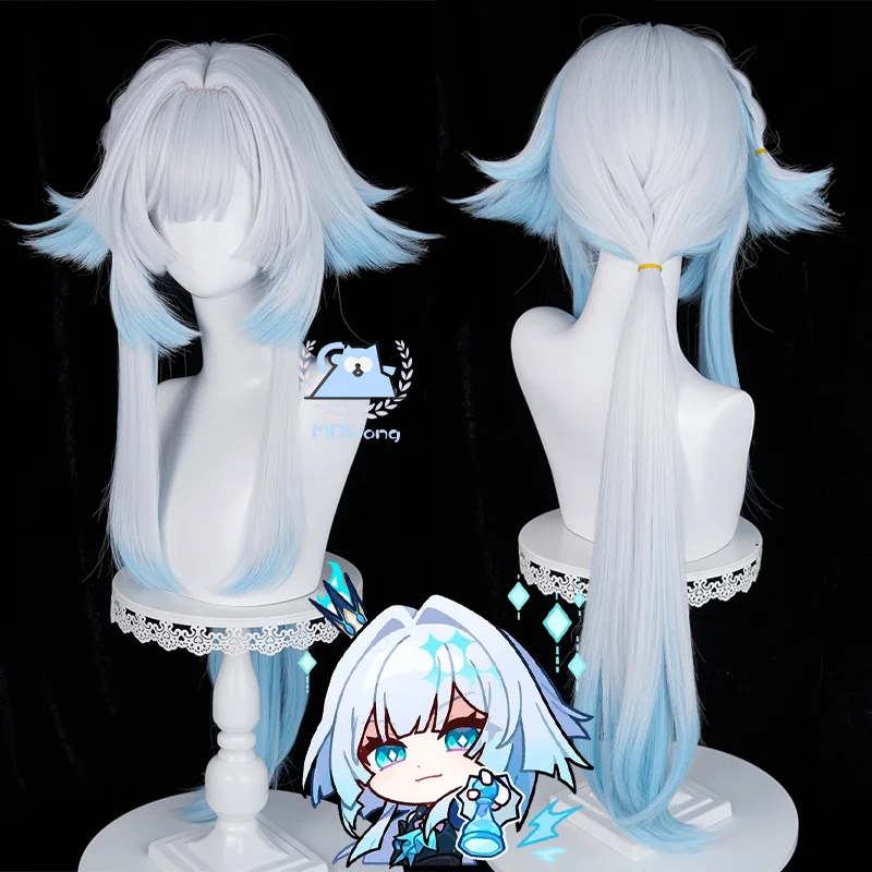 

Игра Honkai: Star Rail Cerydra Косплей Парик Синий Белый Длинные Волосы Парик Cerydra Для Хэллоуина Взрослых Женщин Мужчин
