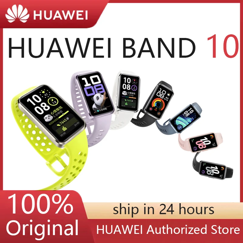 ساعة ذكية Huawei Band 10 أصلية جديدة لعام 2025، متوافقة مع IOS وAndroid، تتبع النوم، مراقبة الصحة، عمر البطارية 14 يومًا،