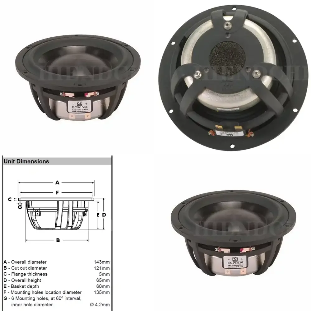 

Hf-267 HiFi Speakers 5.5 Inch Subwoofer Speaker Unit Neodymium Ferrite Magnet System /ecw536/ 6 Ohm 86db 150w