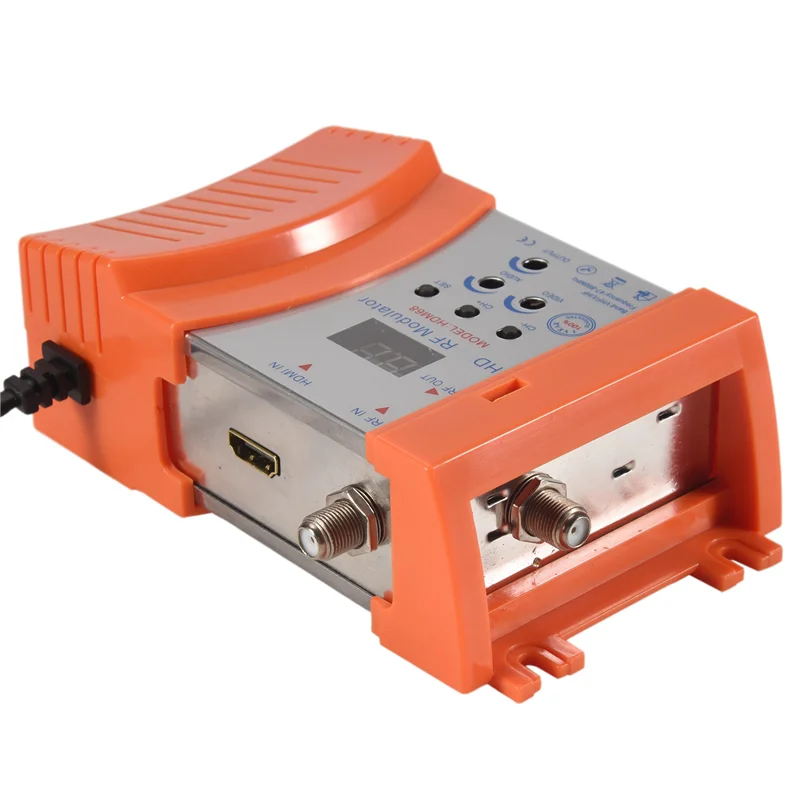

ABZW New HDM68 Modulator Digital RF Modulator AV To RF Converter VHF UHF PAL/NTSC Standard Portable Modulator EU Plug