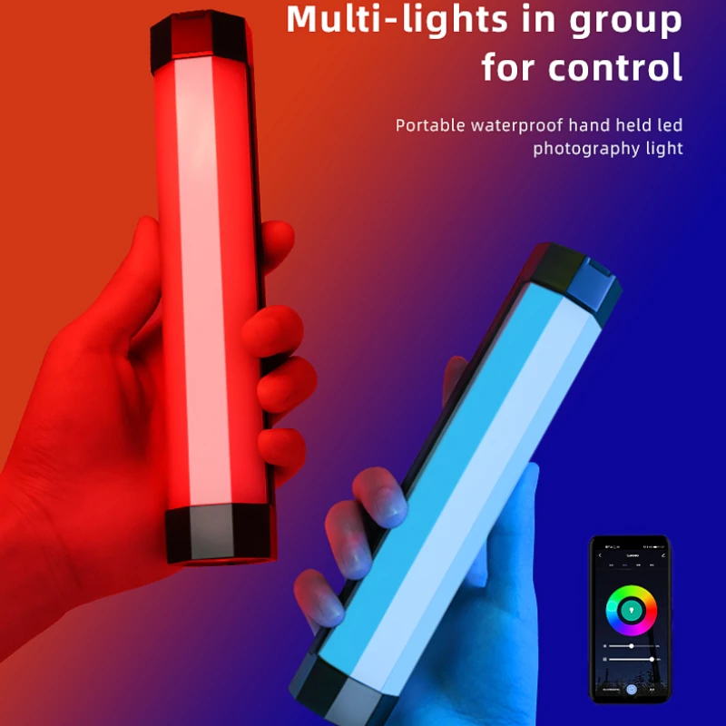 LUXCEO P200 фото светодиодный светильник для видео rgb трубчатая лампа освещение для фотосъемки CRI 95+ IP67 4000 мАч портативный со штативом