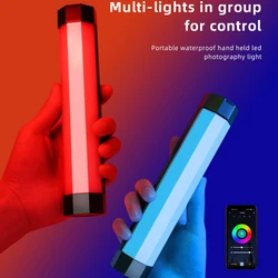 LUXCEO P200 Photo Led Video Light rgb Tube Lamp Photography Lighting CRI 95+ IP67 4,000mAh Portable with tripod