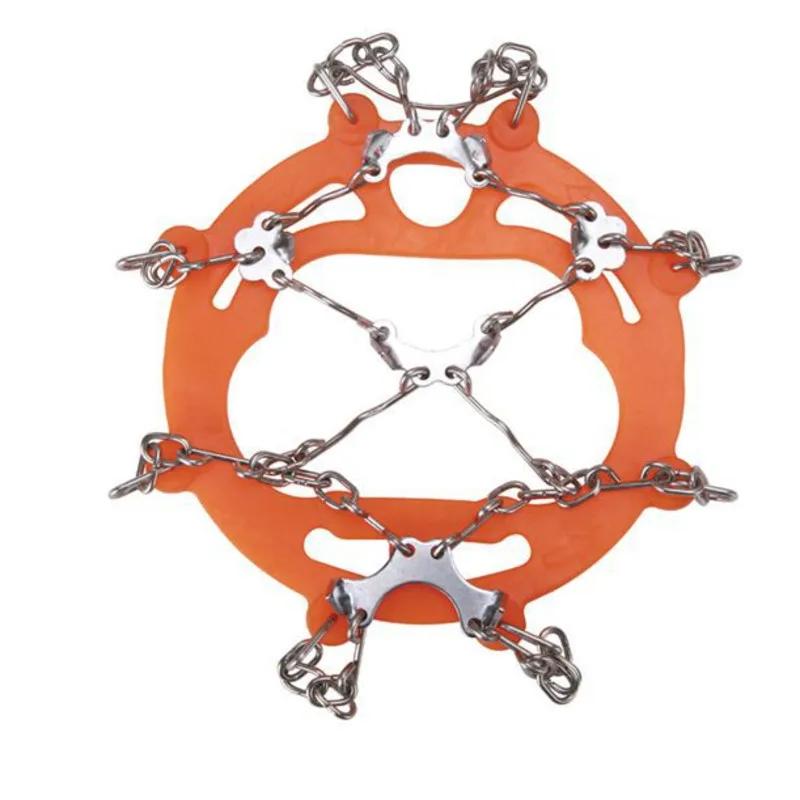8-Tooth Ice Gripper Winter Outdoor Ice Snow Hiking Camping Climbing Anti-Slip Chains Shoe Covers Ice Grippers