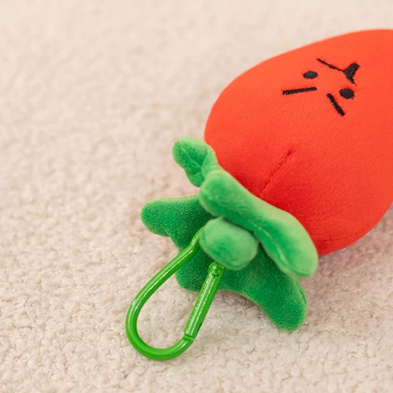 Vegetable Theme Hanging Ornaments Cute Onion Chili Carrots Mushrooms Soft Plush Toy Dolls Backpack Key Pendant Gifts For Girls