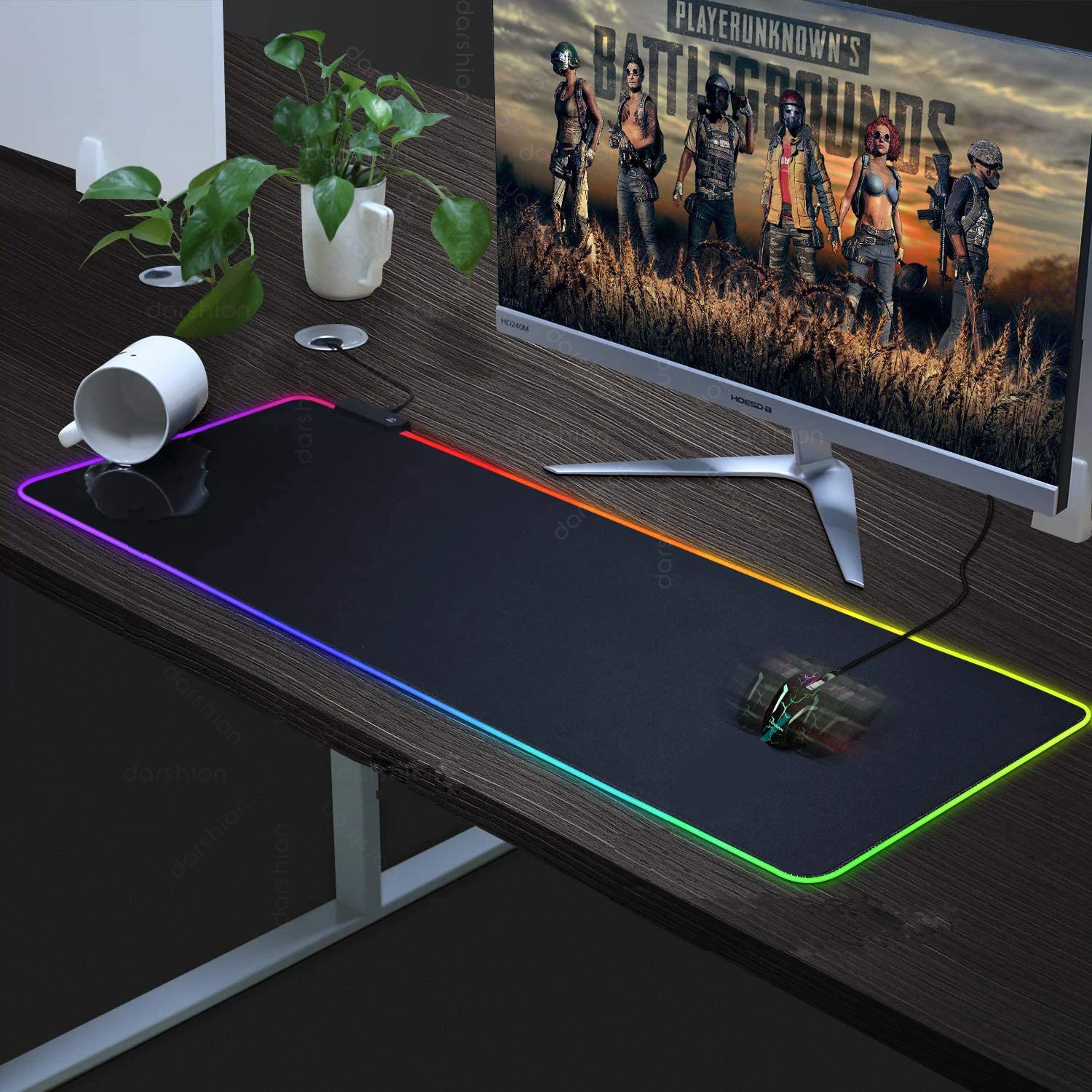 

Gaming RGB Mouse Pad Large XXL Size Big Keyboard Pad Computer LED Mousepads Desk Play Mat with Backlit