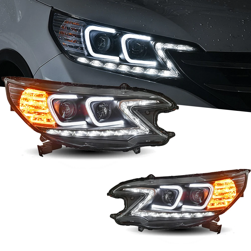 

Передняя фара для Honda CRV CR-V, светодиодные фары 2012-2014, передняя фара, Стайлинг автомобиля, дневная звезда, объектив, автомобильные аксессуары