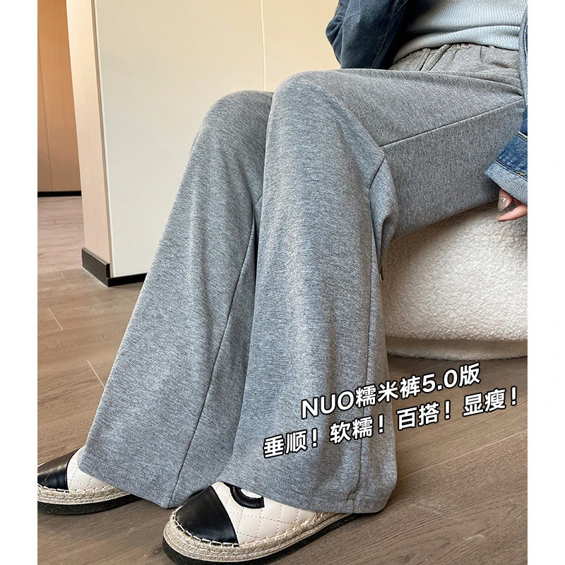 

Женские широкие брюки с эластичным поясом на шнурке, с эффектом похудения, с высокой талией, прямого кроя, в пол, повседневные.