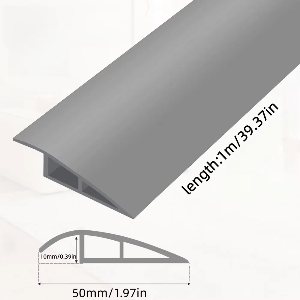 1PC Durable Carpet to Tile Floor Transition Strip Wear-resistant PVC Threshold Ramp Cuttable 100cm Edging Trim Household