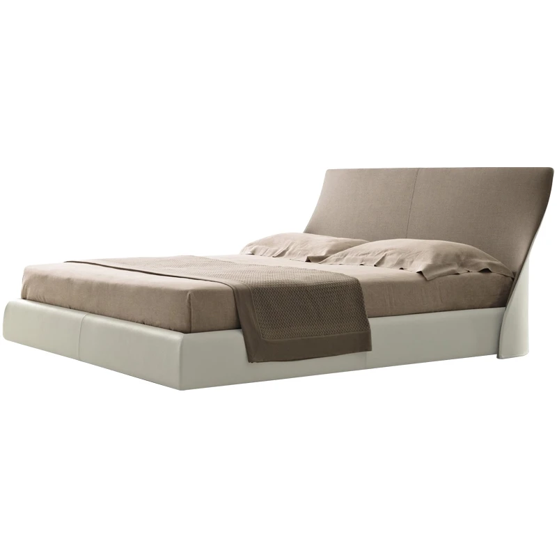 

oy-Brand Italian Design Modern Simple Minimalism Curved Back king Size Bed&