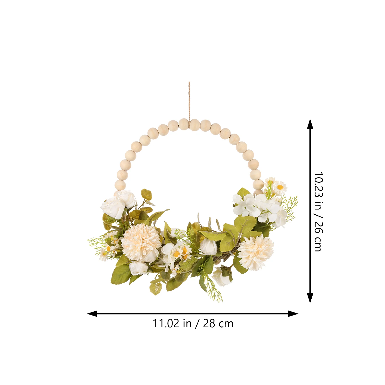 

Premium Greenery Wreath Hanging Garland Decor Beaded Handmade Wall Home Wedding Spring Holiday Outdoor Indoor Farmhouse Pendant