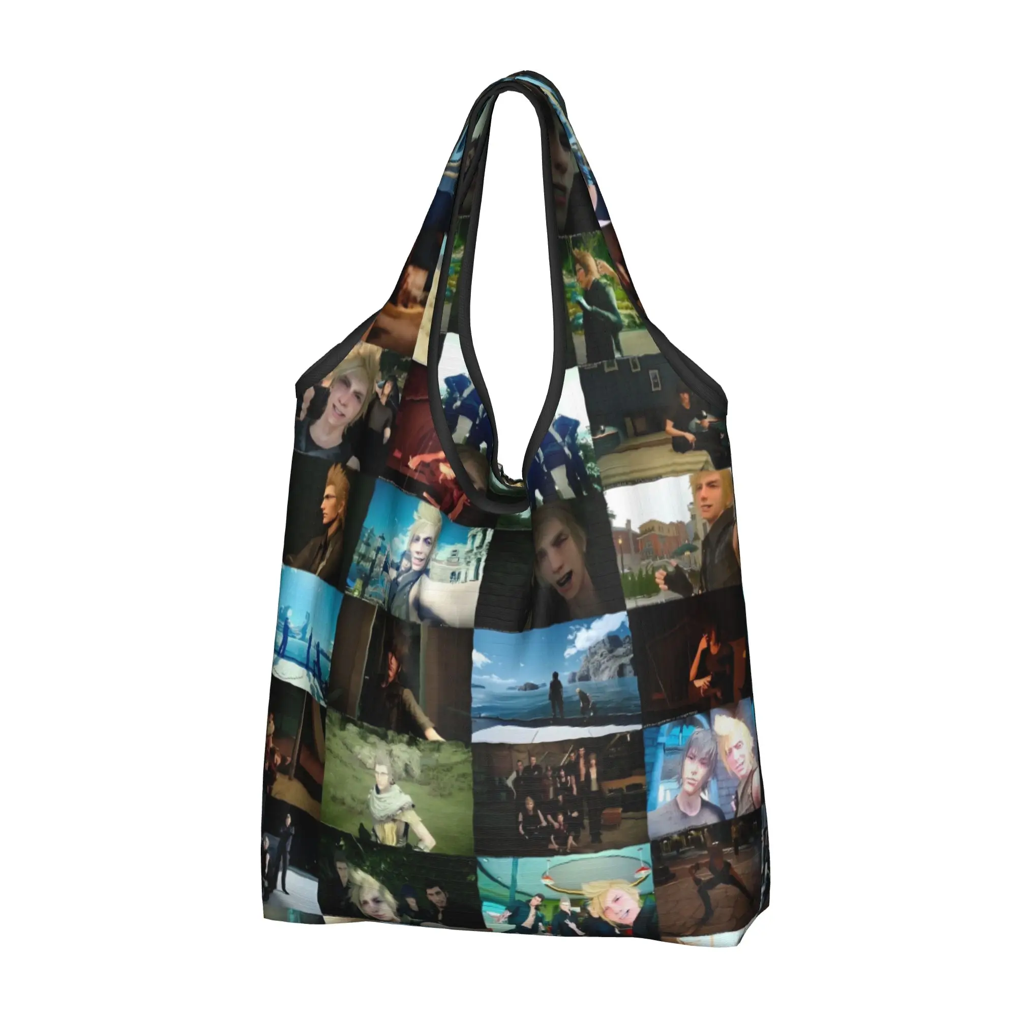 Reusable Final Fantasy XV Shopping Bag Women Tote Bag Portable Game Japan Fantasy Video   Groceries Shopper Bags
