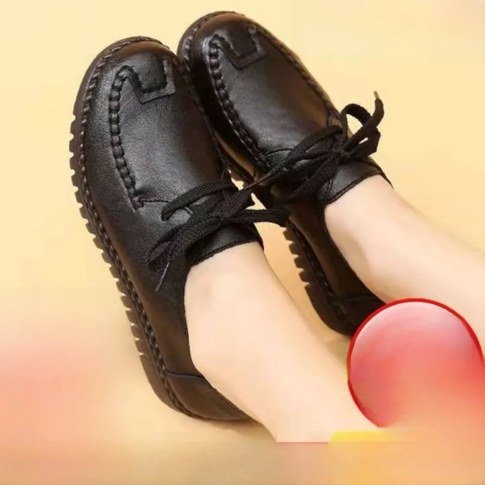 

Женские офисные туфли K Kitchen Work из натуральной кожи, черные, с противоскользящей мягкой подошвой, водонепроницаемые, для комфортной работы в течение долгих часов.