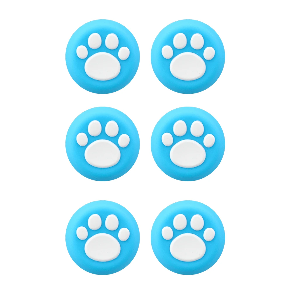 6 Pçs/set Cat Paw Polegar Analógico Vara Cap Joystick Capa Caso Para Sony PS4 Controlador Gamepad Joystick Caso Acessórios