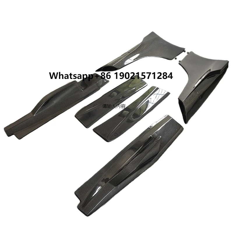 

675LT Style Carbon Fiber Side Skirt 6-piece Set for Mclaren MP4-12C 650S Side Bumper Extended Lip Body Kit