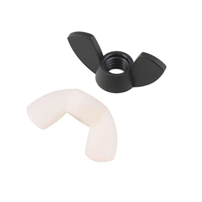 Nylon butterfly nut white dish nut black plastic butterfly hand twisted ingot horn screw M4 M5 M6 M8