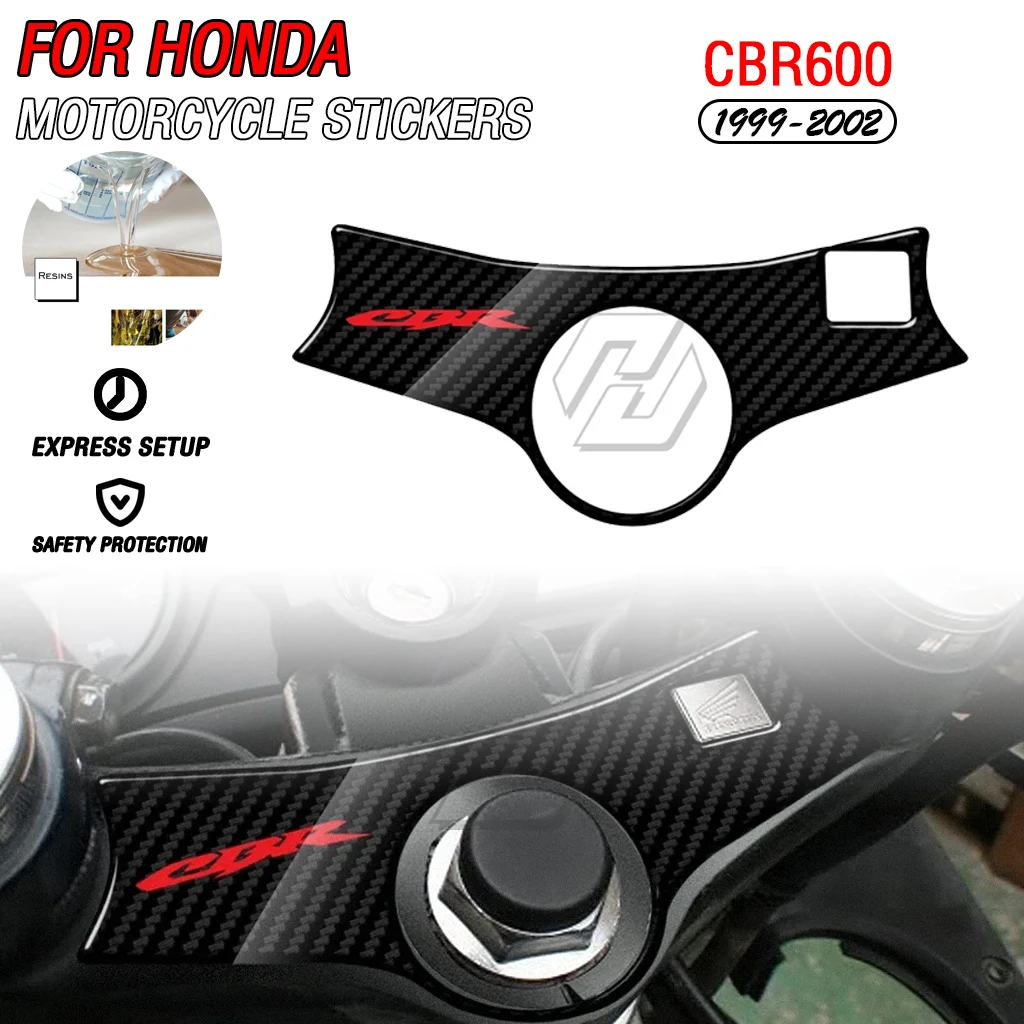 

Suitable for 1999-2002 Honda CBR600 Motorcycle 3D Carbon Fiber Appearance Triple Yoke Defender Sticker Decoration