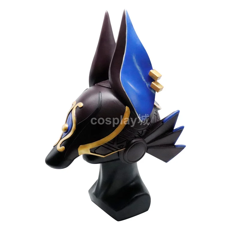 Genshin Mask Cos Helmet Hat Head Set Accessories The Kane With Dog Ears Cosplay Props Anubis Character Headgear Cos Halloween