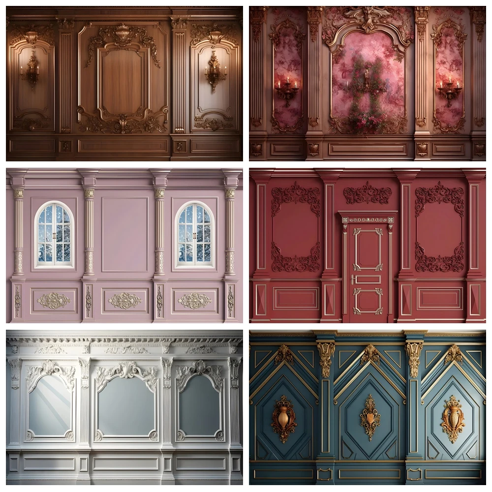 

Interior Retro Wall Photography Backdrop European Style Room House Wall Wedding Adults Baby Portrait Background Photo Studio