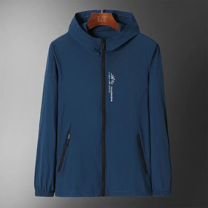 2025 夏のフード付きジャケット男性女性日焼け防止服釣り狩猟服速乾性肌ウインドブレーカー