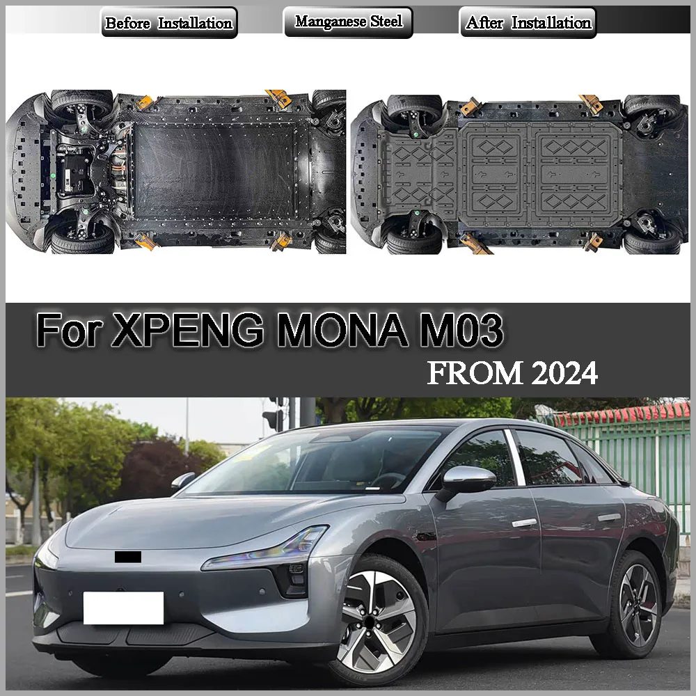 For XPENG MONA M03 2024 515KM 620KM Protective Plate For Engine Motor Circuit Battery Oil Circuit Oil Tank Chassis Guard Board