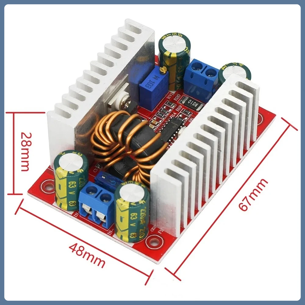 Convertitore boost step-up DC-DC 400W 15A Alimentatore a corrente costante Driver LED Modulo step up caricabatterie di tensione da 8,5-50V a 10-60V