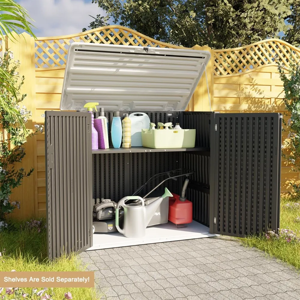 Larger Outdoor Storage Shed, for Garden, Patios, Backyards, 48 Cu.Ft Resin Sheds & Outdoor Sheds