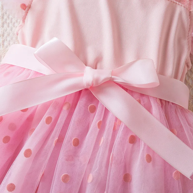 My Melody-vestido de princesa para niña de 2 a 6 años, falda de malla, ropa sin mangas de verano, vestidos de fiesta de boda elegantes para niña