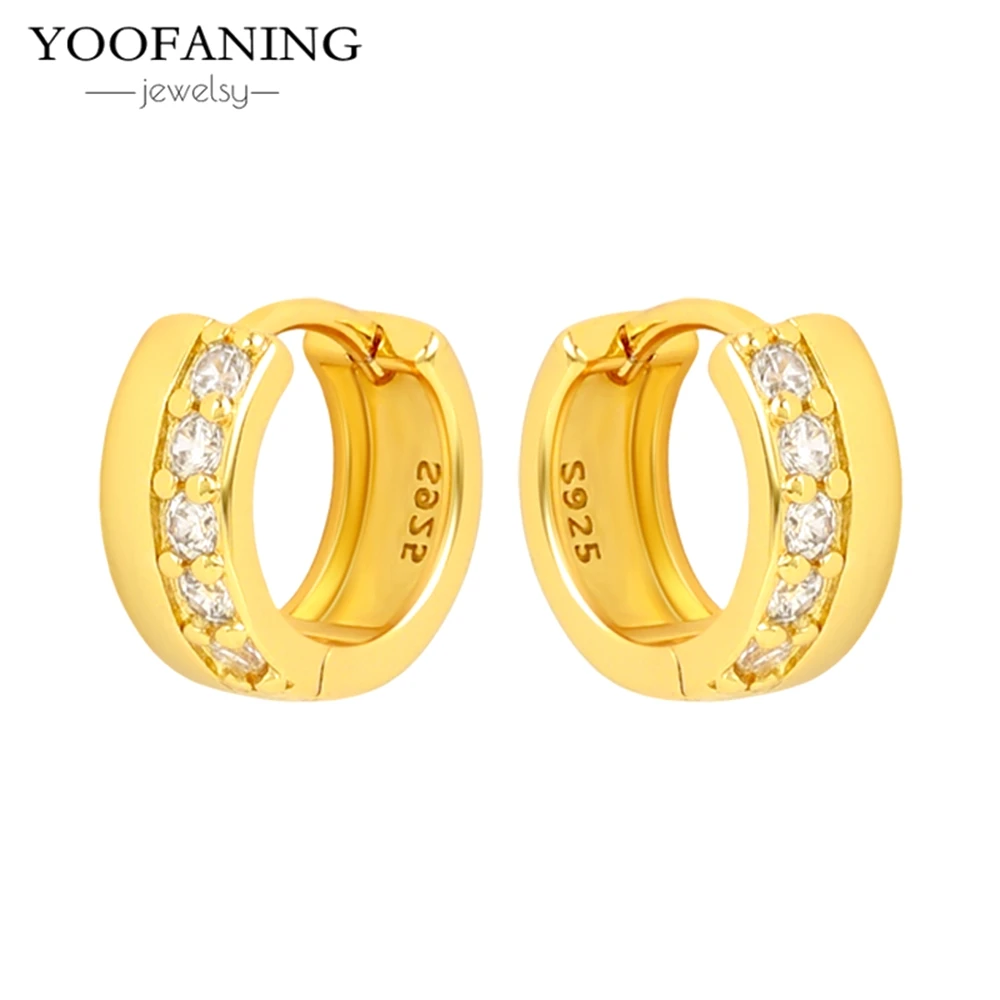 2026 New 925 Silver Needle Luxury White Single Sided Zircon Earrings Fashion and Elegant Women's Earrings Jewelry