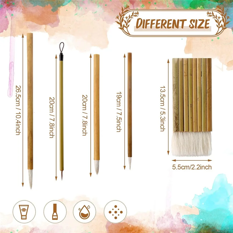 Set Kuas Cat Kuas Cat Dekoratif Kuas Artis Lukisan Lukisan Pembersih Debu