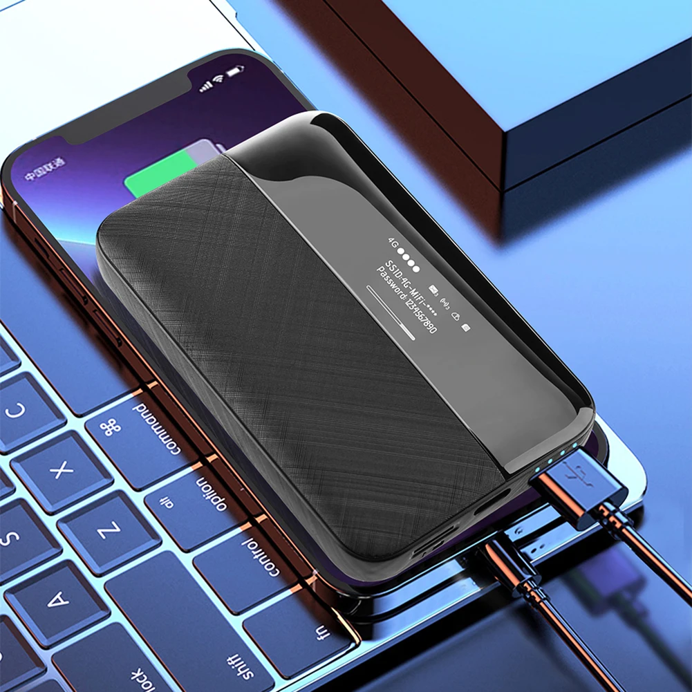 Tragbarer Mini-Router 150 MBit/s 4G LTE-Router 4G Modem tragbarer Router 6000mAh mobiler WLAN-Hotspot mit SIM-Kartens teck platz