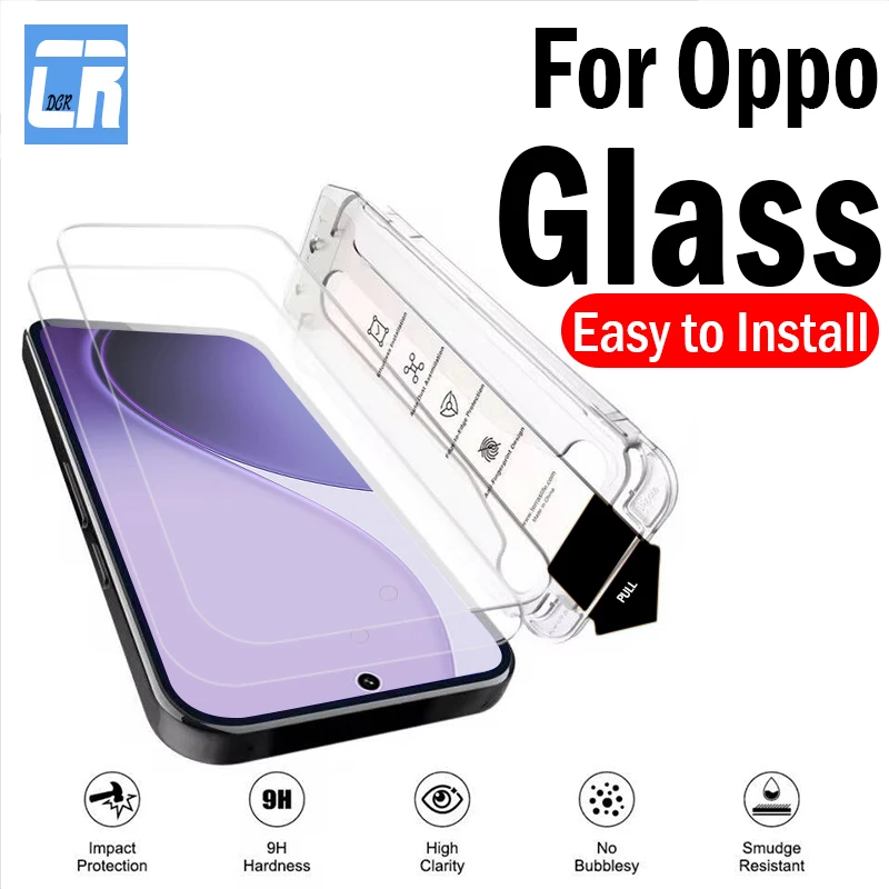 1-2 قطعة تركيب خالية من الغبار زجاج واقي ل ممن لهم رينو 14 برو حامي الشاشة ل Reno13 8 Pro + 7 6 5 5K الزجاج المقسى