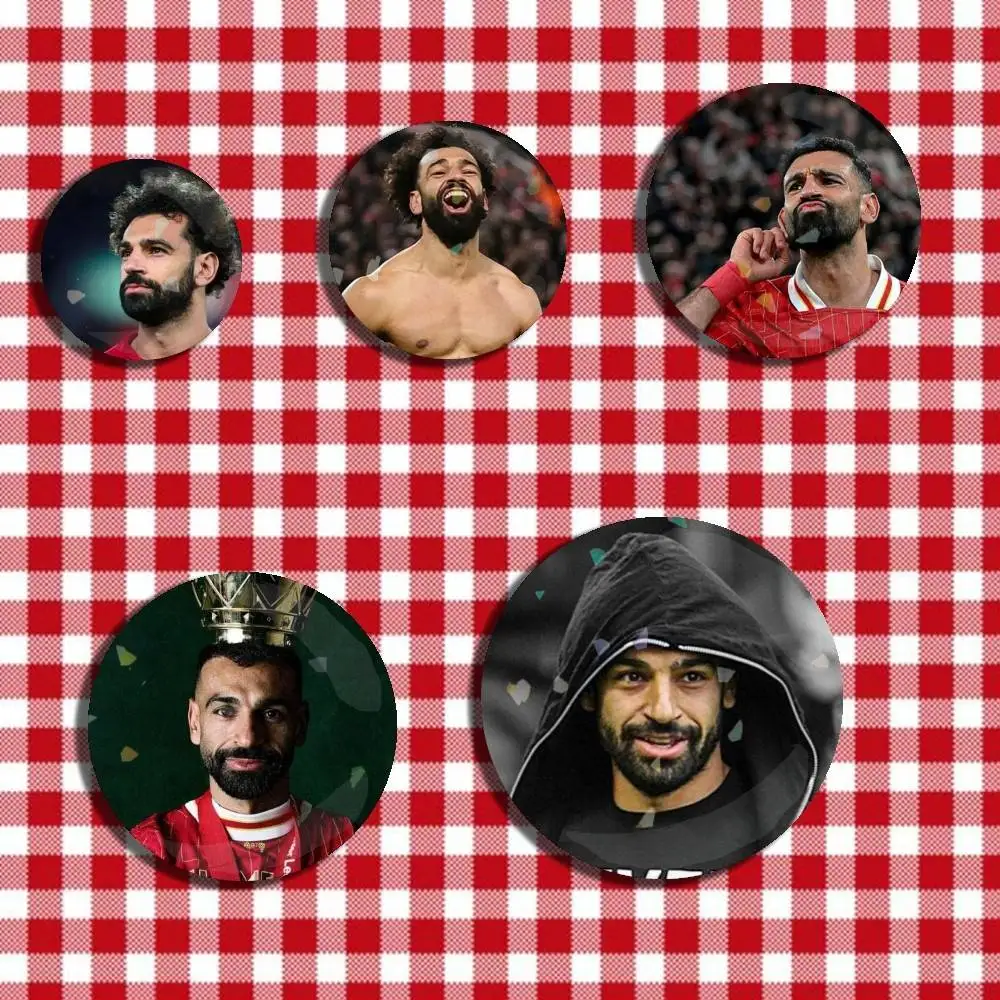 

Mo-Salah Mohamed Egypt Salah Laser Badge Creative Pins Brooch for Bag Clothes Hat Decor Gifts Fans Collect