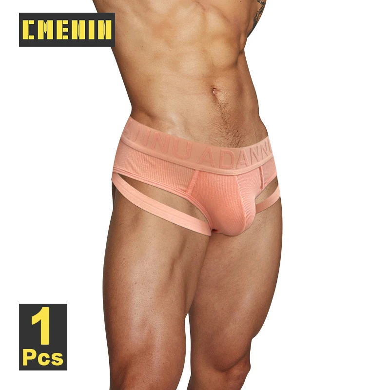 CMENIN Cotton Sexy Man\'s Briefs Underwear Men Sexy Pink Low Waist Gays Brief Underpants Male Panties Slip Bikini Jockstrap Brief