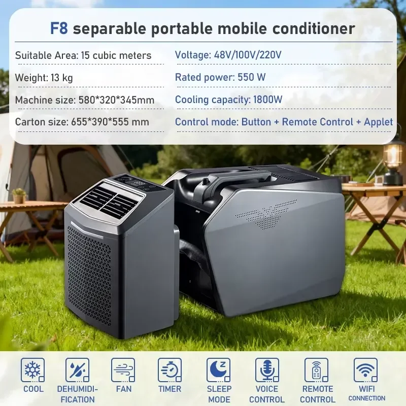 Caravan Electric Mobile Conditioner with 48V Dc Vehicle Power Supply Split Portable Air Conditioner for Car view 5
