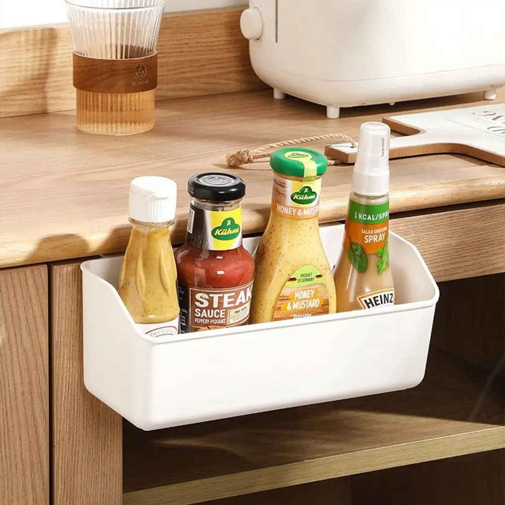 Hanging Basket Kitchen Storage Basket, Basket with Detachable hook, Hang it behind a door or on a railing, Over the Cabinet Door