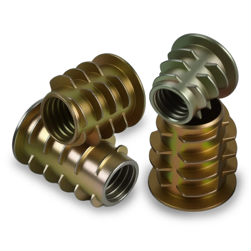 Porca de móveis de madeira liga de zinco encanta porcas de inserção m4m5m6m8m10 hexágono soquete allen cabeça rosca embutida porca de inserção e-porca