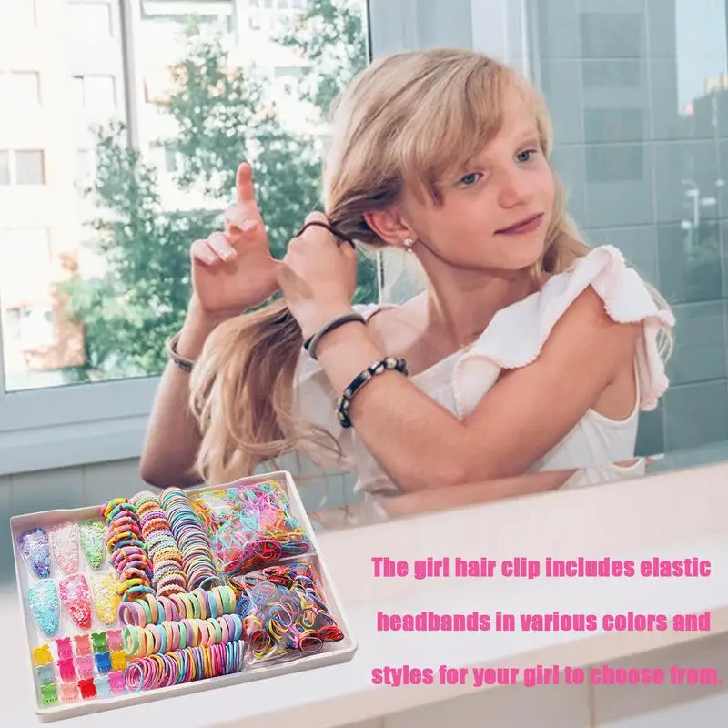 Set di fascette per capelli titolari di coda di cavallo fasce per capelli multicolori fascette per capelli multicolori strumenti per coda di capelli alla moda per la festa di compleanno ragazza