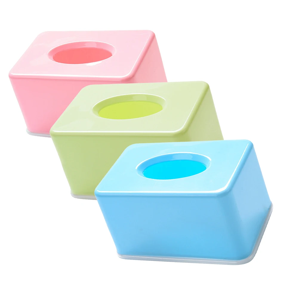 

Simple Style Facial Tissue Box Cover Rectangular Tissue Holder Napkin Case for Car Desk Bathroom Office