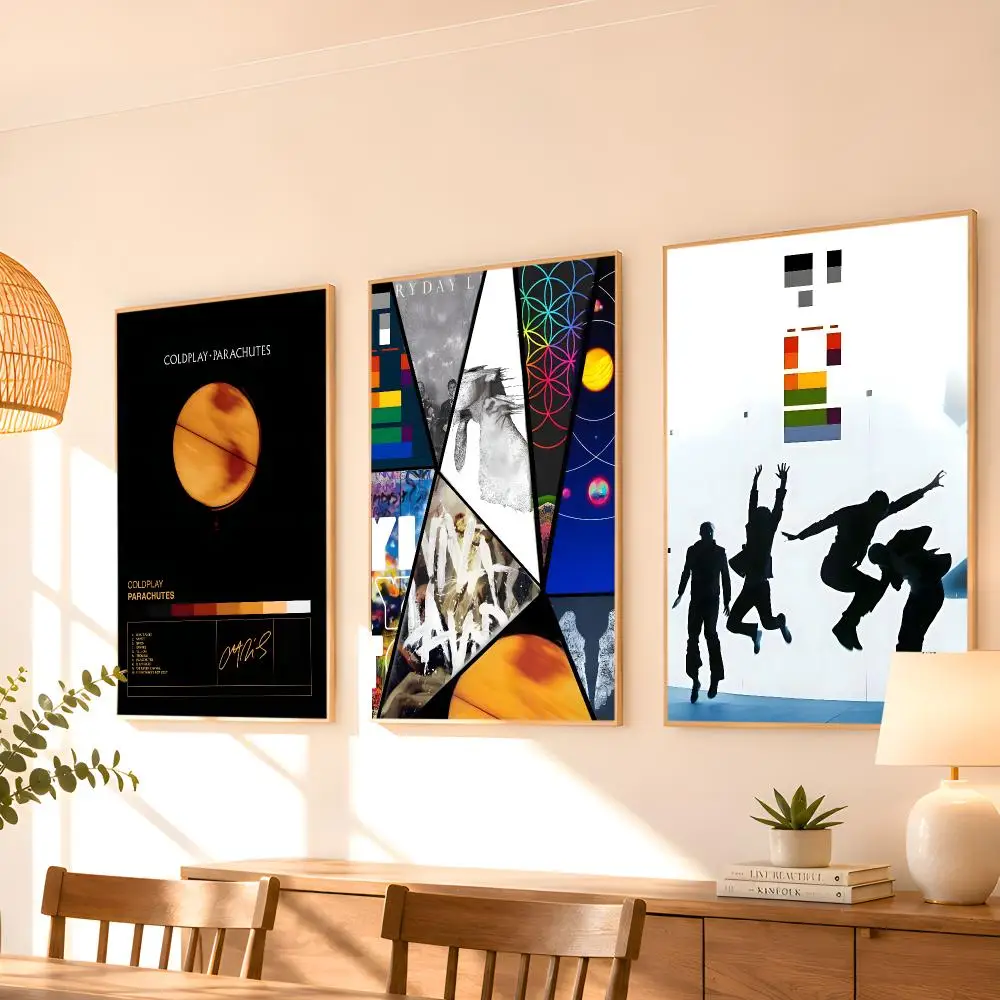 C-C-Coldplay Band Poster 1PC HD Matte Peel And Stick Wall Decor For Bedroom Living Room Dorm Office