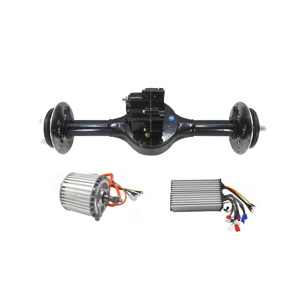 DC60V72V 1.5KW/2KW/2.5KW 55-180CM disc brake bldc hub motor kit, Sine wave motor/controller,electric tricycle rear axle assembly