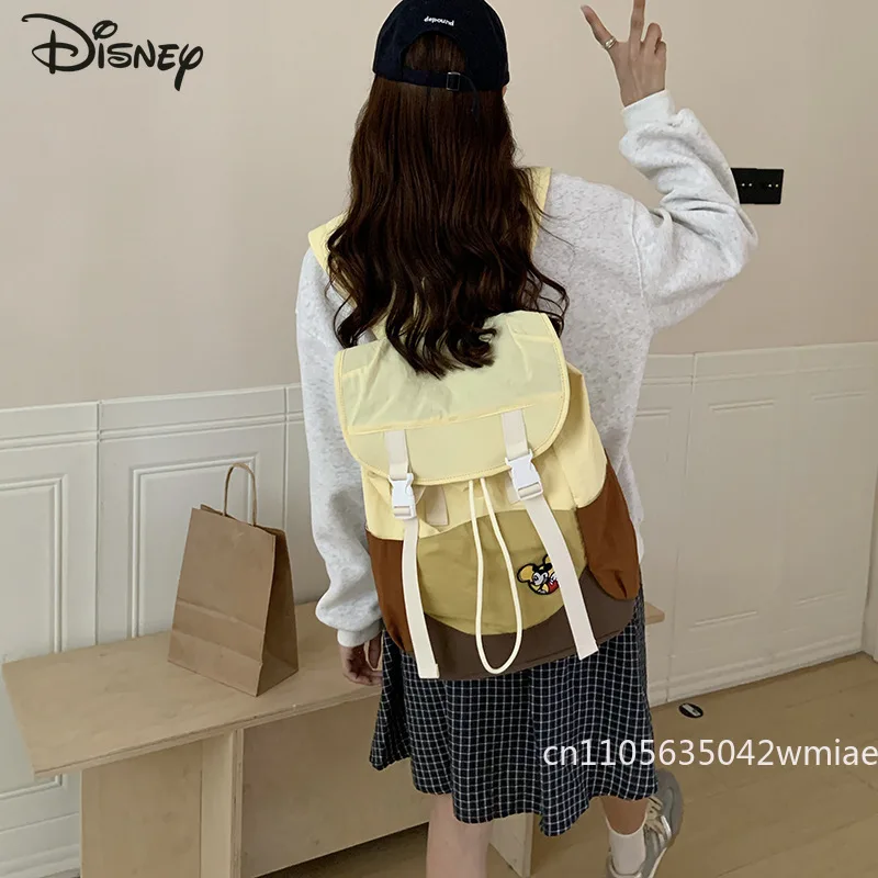 Disney Mickey New Women's Backpack Fashion High Quality Lightweight Travel Backpack Cartoon Large Capacity Mountaineering Bag