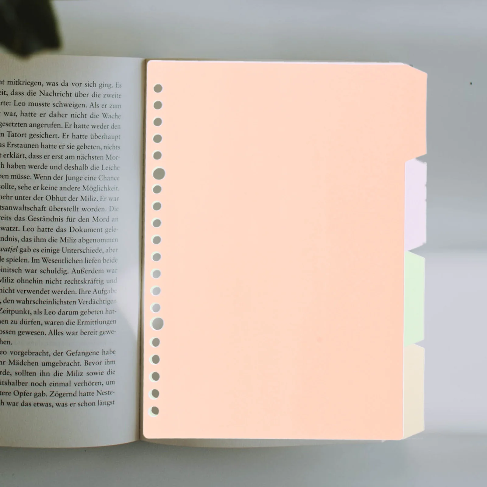 8Pcs Punched Binder Dividers File Dividers A5 Notebook Index Tabs Creative Design for Document Organization Classification