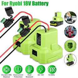 Ryobi akülü araba-20V lityum Ni-MH pil için 7.2 adaptör Dock güç konektörü 14 AWG DIY adaptörü araçları P108 P107 P102