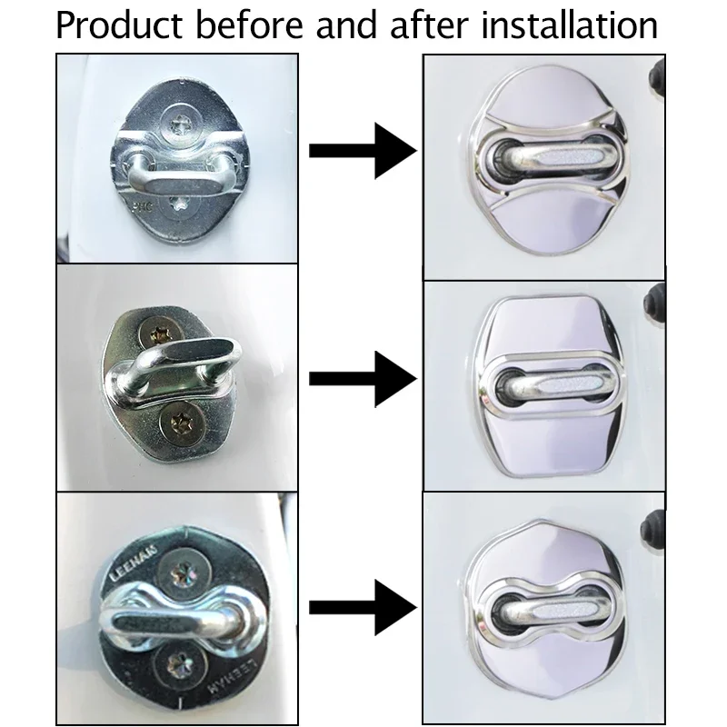 تصفيف السيارة ألياف الكربون السيارات قفل الباب غطاء القضية لشركة هيونداي توكسون IX35 I30 إلنترا أزيرا فيراكرو شعار #2