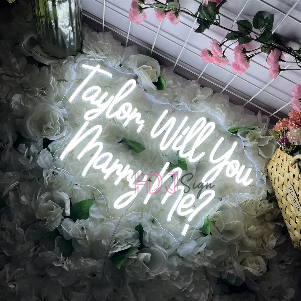 Will You Marry Me Neon Led Sign Custom Wedding Neon Light Sign Room Wall Party Decor Wedding Bedroom Decoration Neon Lights Gift