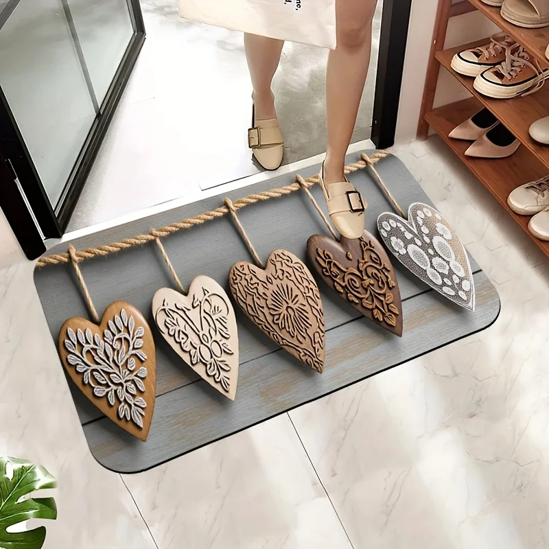 2D Visual Stone Well Entrance Doormat Realistic Ancient Stone Water Well Optical Illusion Graphic Rug Unique Creative Decor Mat