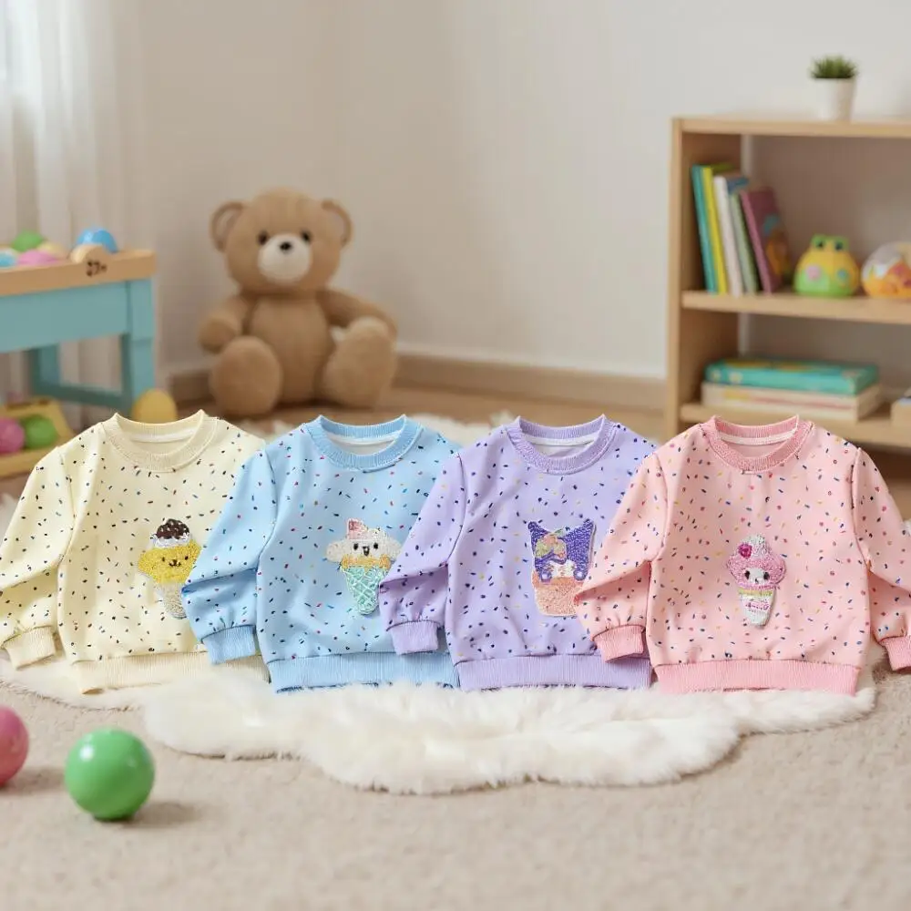 

Sanrio Kuromi Children's Fashionable Round Neck Cartoon Top My Melody2025 Cute Children's Clothing Autumn Girls Sweatshirt