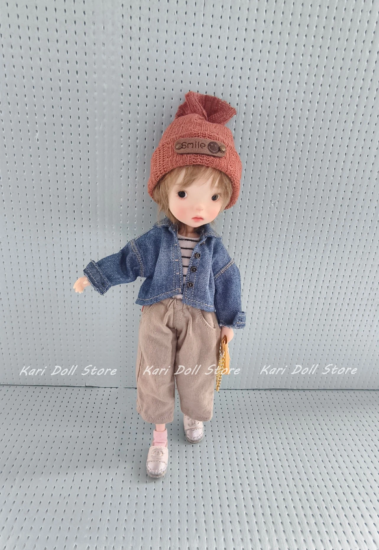 Kari Doll Clothes and skirts 2025 Irregular hem denim pants casual doll suit for Landazz Landoudou Doll