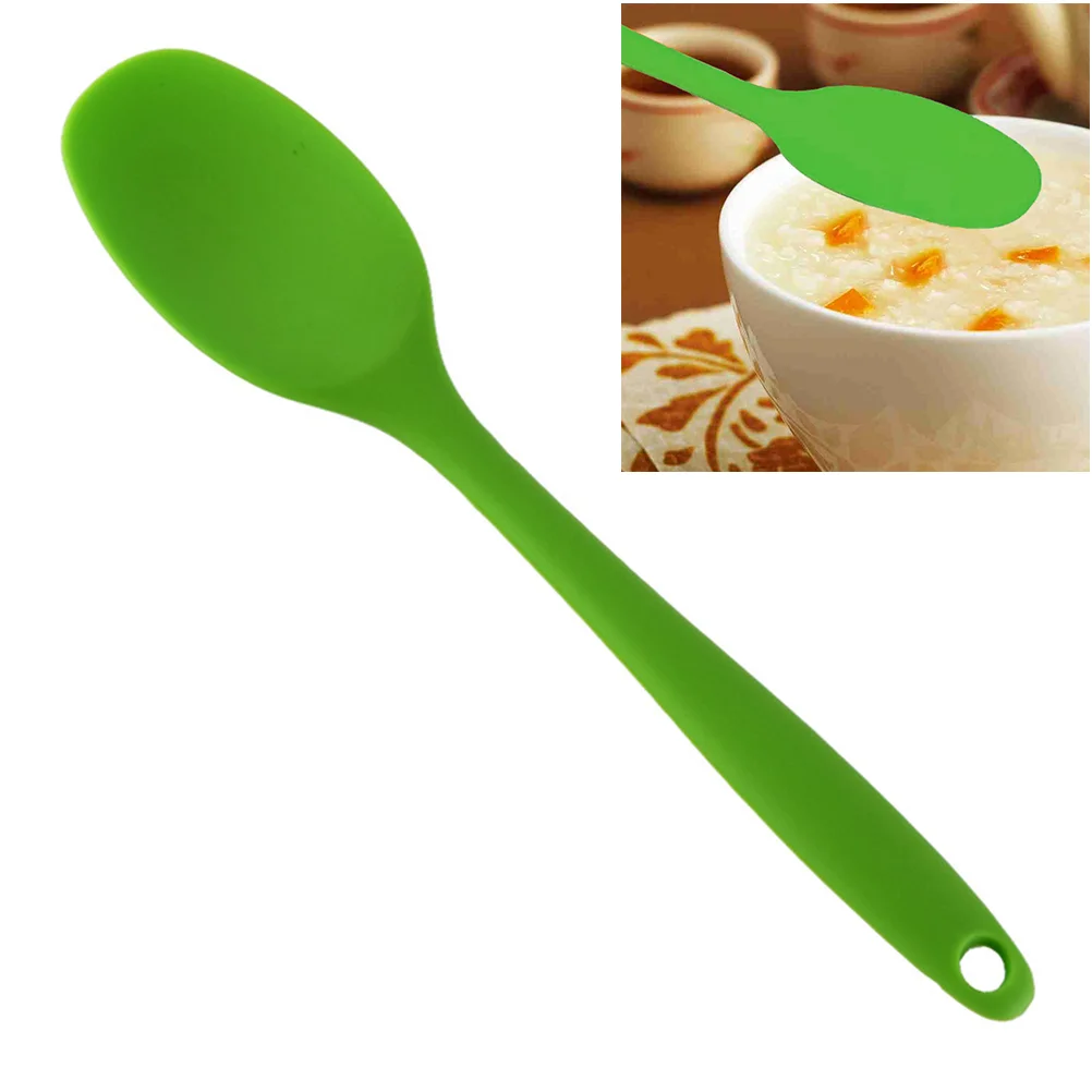 Kitchen Appliances Silicone Spoon Cooking Utensils Soup Food Serving Kids Scoop Child