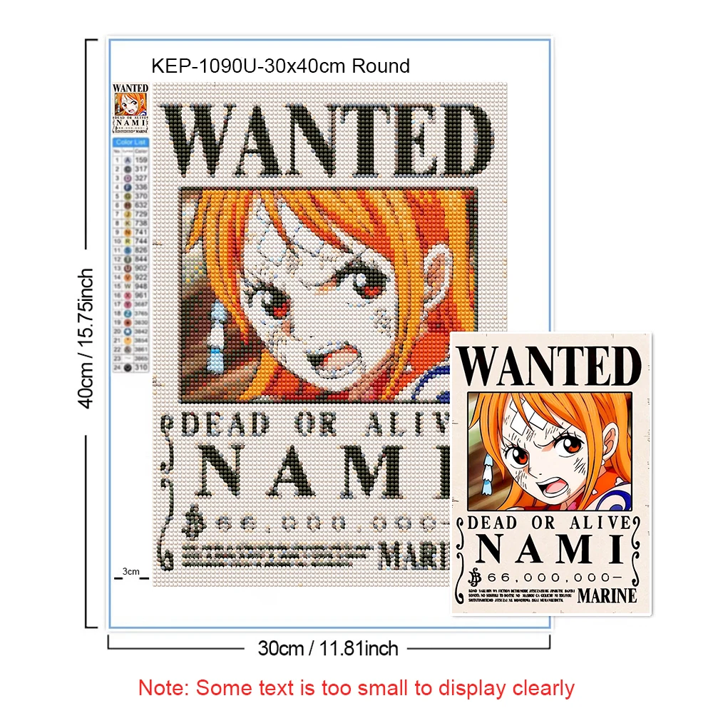 5D DIY Diamond Painting Anime Luffy Zoro Nami Picture Full Drill Mosaic Embroidery Living Room Bedroom Wall Decoration Gift view 4